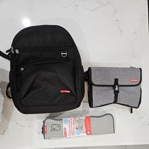 Skip Hop Baby bag with changing and bath accessories